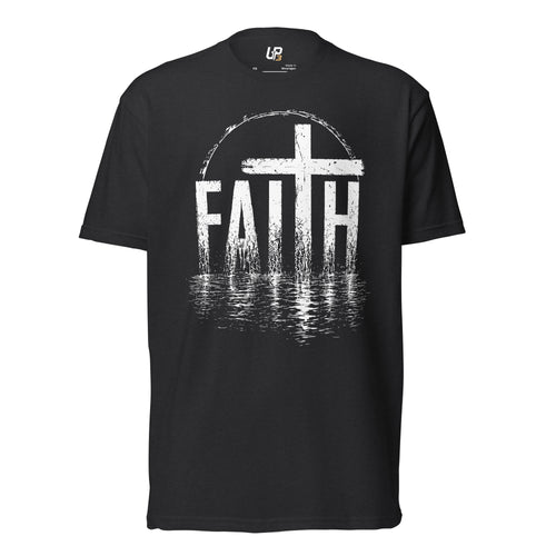 Faith Cotton Blend T-Shirt black front — Up3