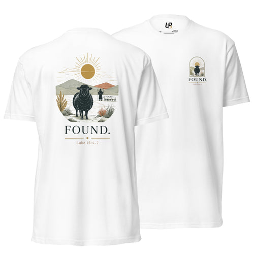 Found - Cotton Blend T-Shirt White front and back - Up3